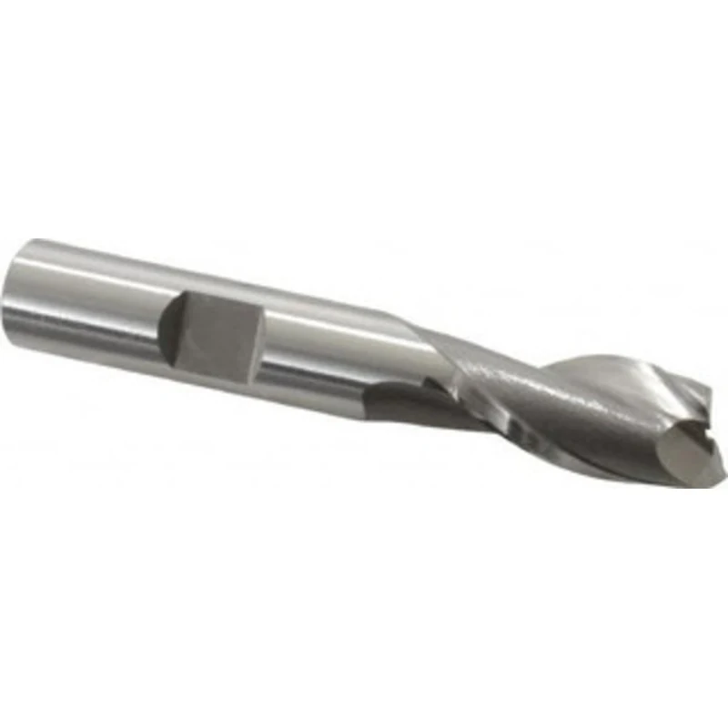 OSG 13/32, 13/16 LOC, 3/8 Shank Diam, 2-1/2 OAL, 2 Flute, Vanadium High Speed Steel Square End Mill Single End, Uncoa...